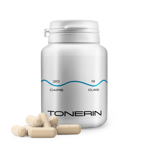 Tonerin produkta pudele un iepakojums